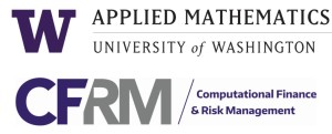 UW Applied Mathematics & CFRM logos